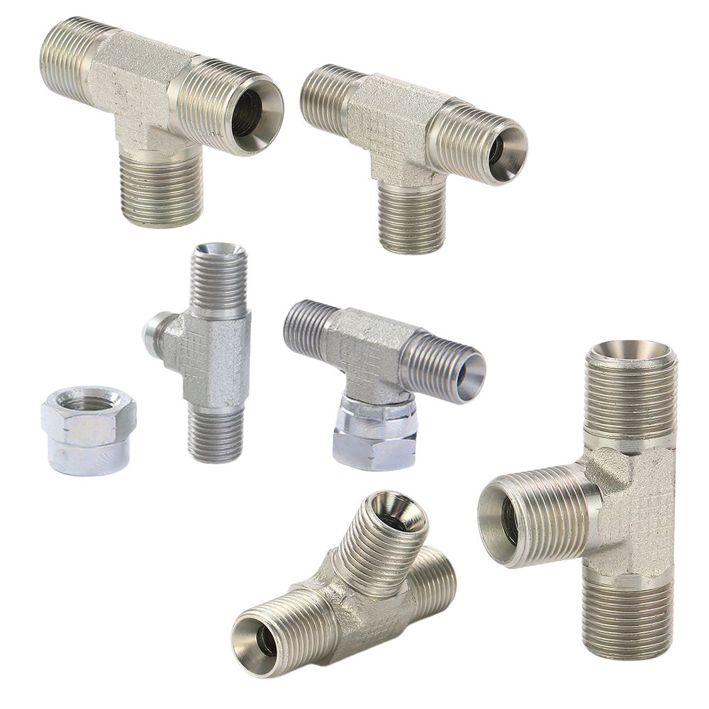 BSP tee and cross hydraulic fitting supplier