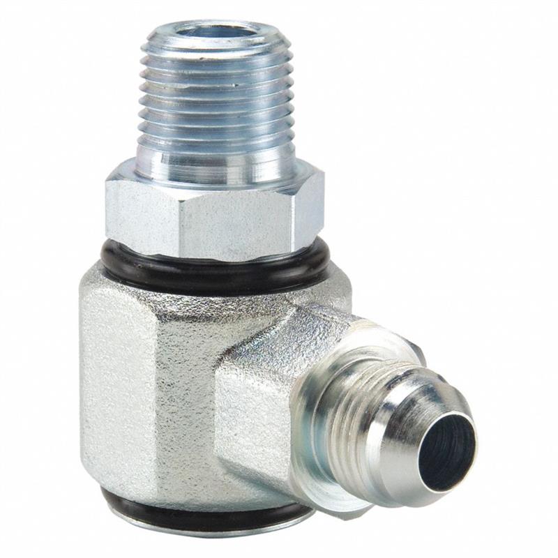 Male NPTF to Male JIC swivel hydraulic fitting