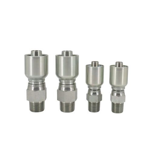 NPT 11343 Male Swivel Straight Crimp Style Hydraulic Fitting