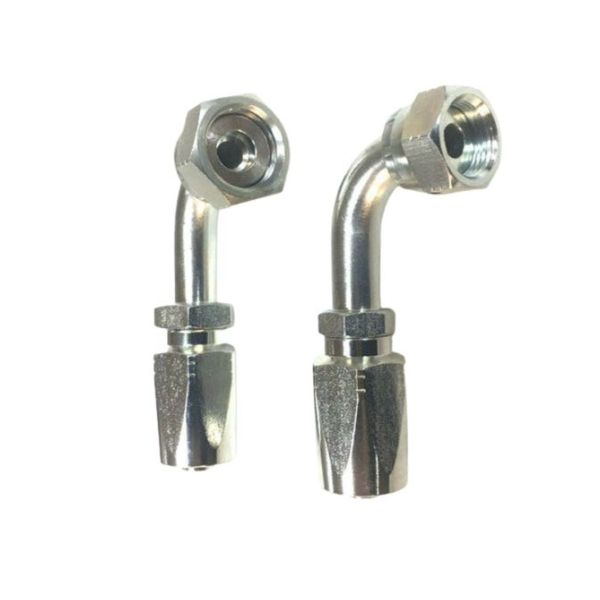 Female ORFS 90°reusable hydraulic fitting