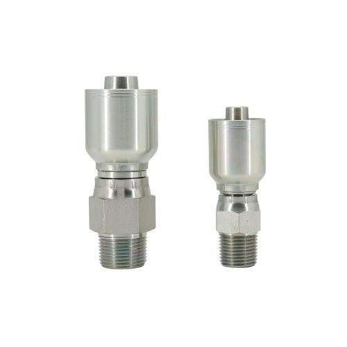 NPT 11343 Male Swivel Straight Crimp Style Hydraulic Fitting