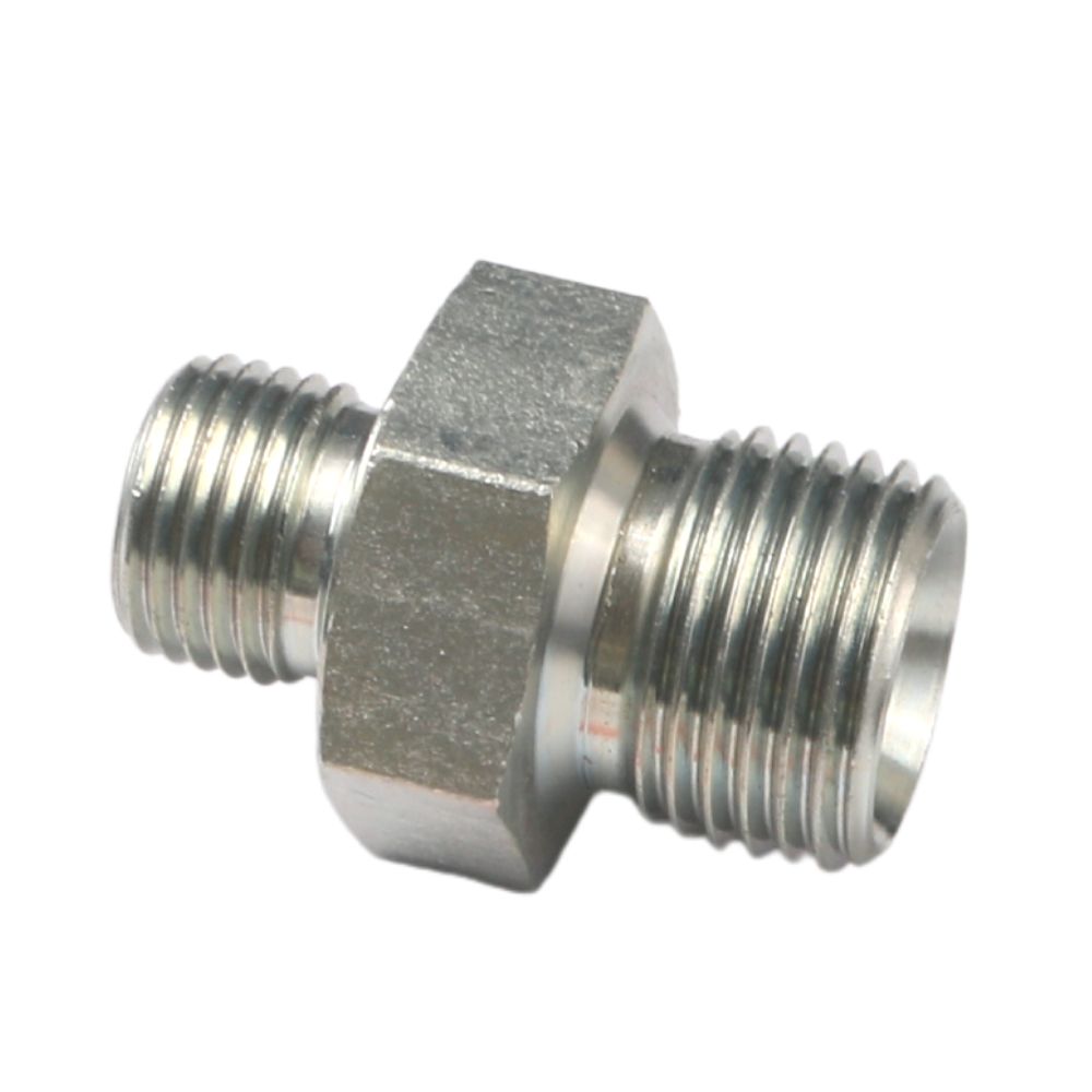 1BM Male BSP to Male Metric Thread Hydraulic Hose Fitting