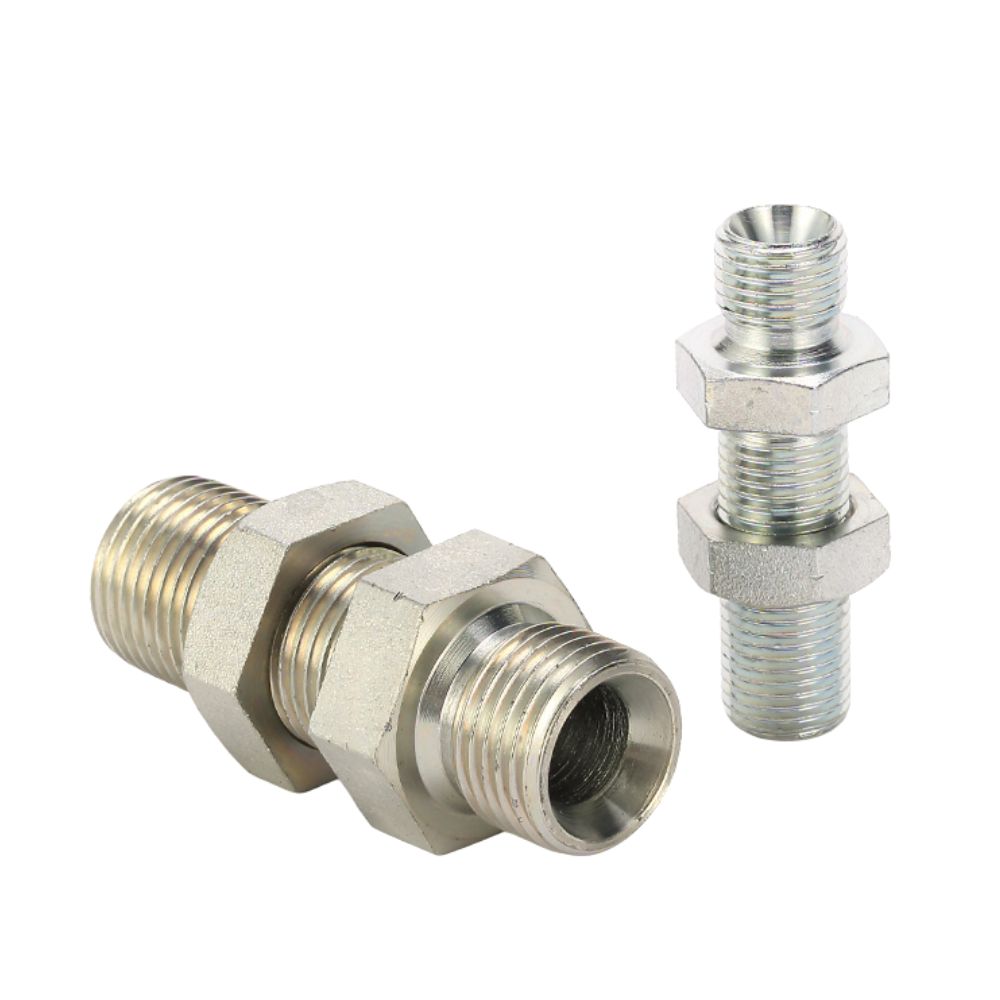 6B Male BSP 60 Degree Cone Seat Hydraulic Bulkhead Fitting