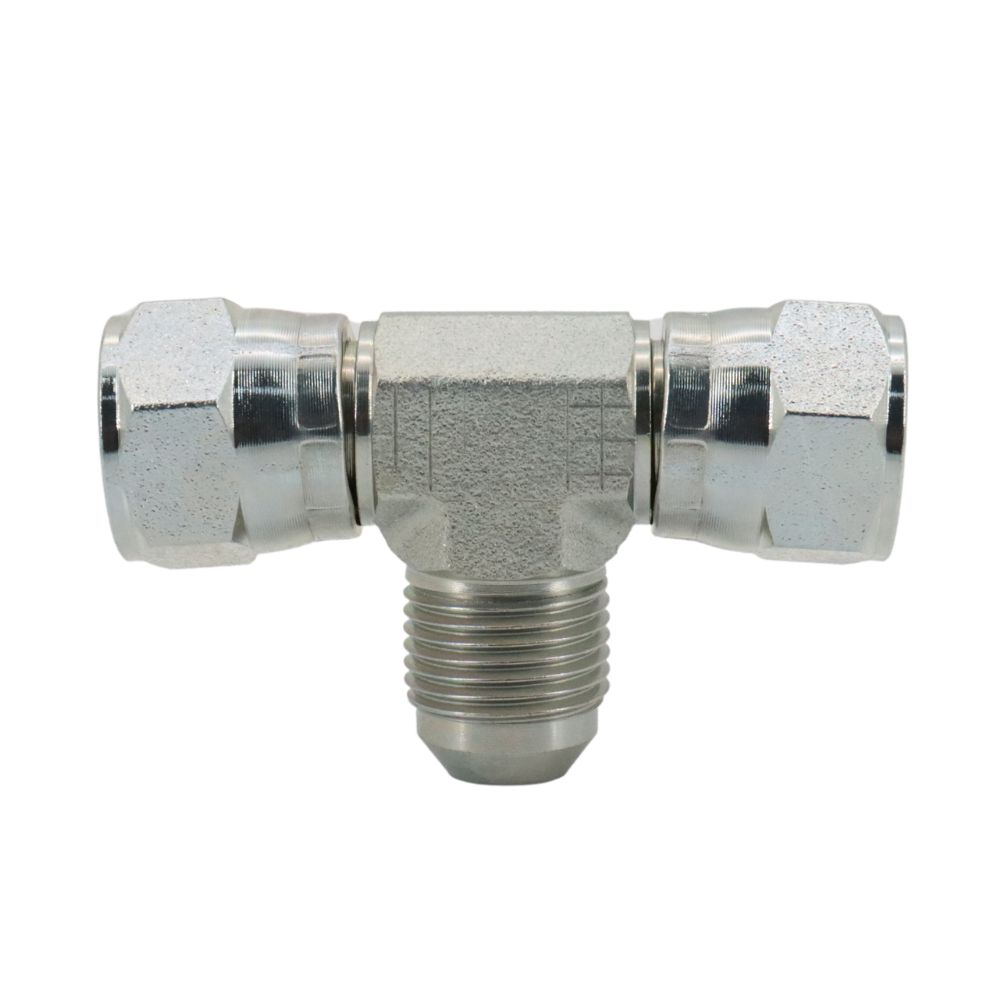 EJ JIC tee hydraulic fitting