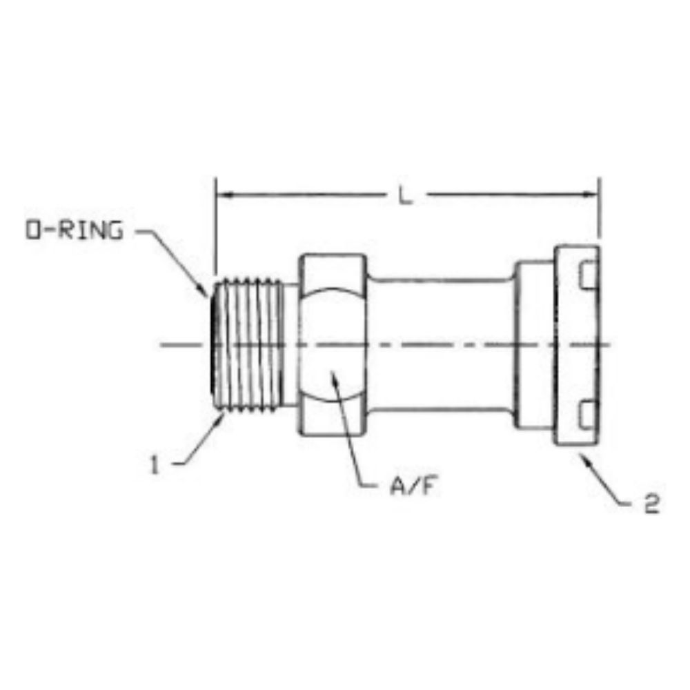 FS1700 Hydraulic Male ORFS Code 61 Flange Hose Adapter