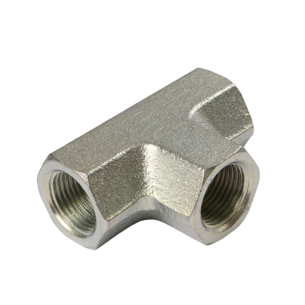 GTBSPT Female 60Degree Threaded Hydraulic Tee Pipe Fitting