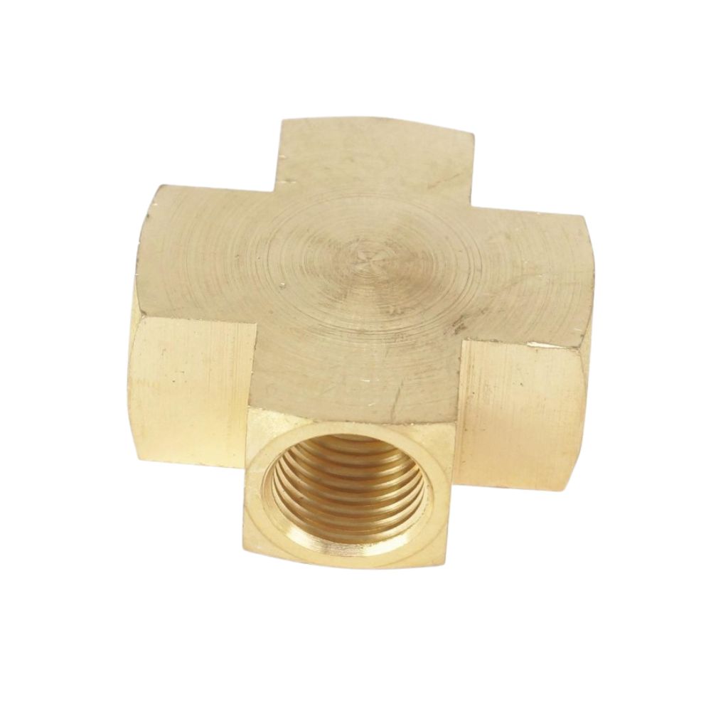 4 Way Brass Pipe Fitting Cross