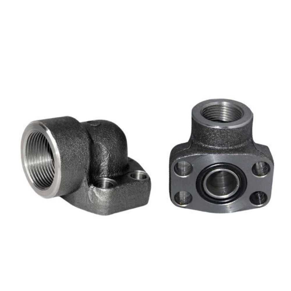 Hydraulic BSPP SAE Elbow 90° Flange With Oring Seal