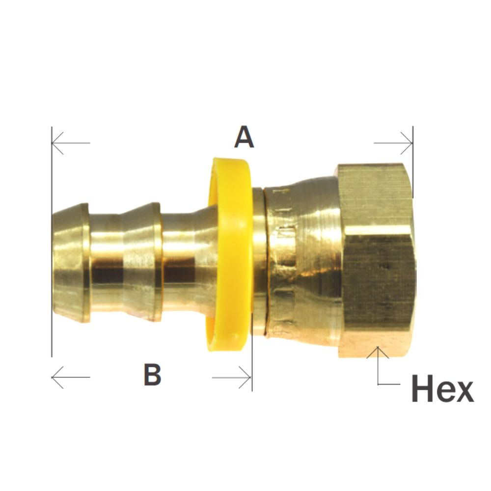 Brass Fitting Dual 45°37° Female Swivel Adapter