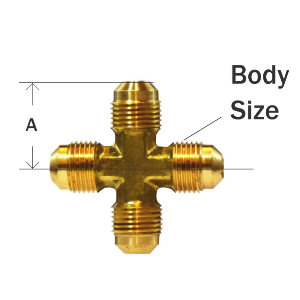 Brass Flare Adapter Male Flare Cross