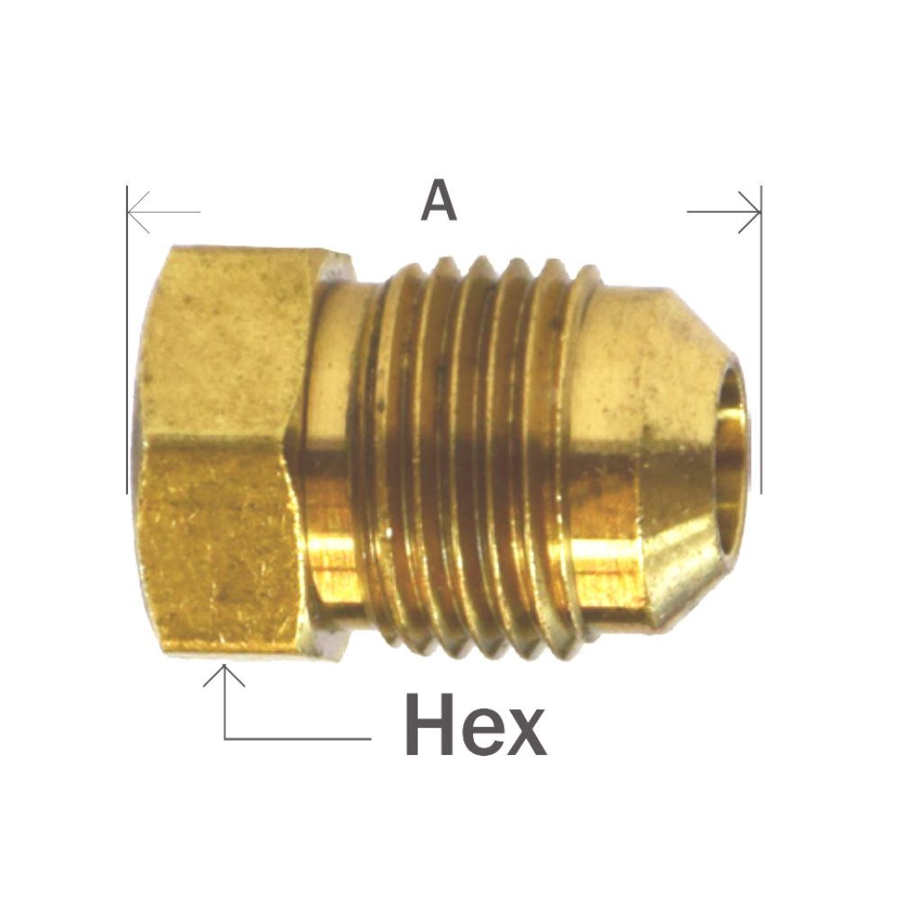 Brass Flare Fitting SAE 45Degree Cone Flare Plug