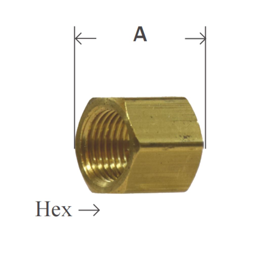 Brass Pipe Fitting Cap Female NPTF Thread