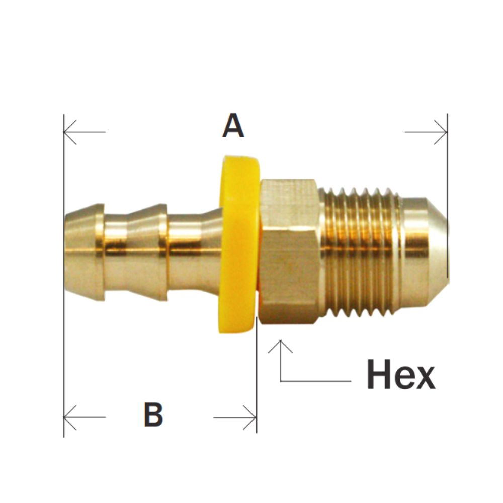 Brass Flare Fittings Male SAE Thread Adapter