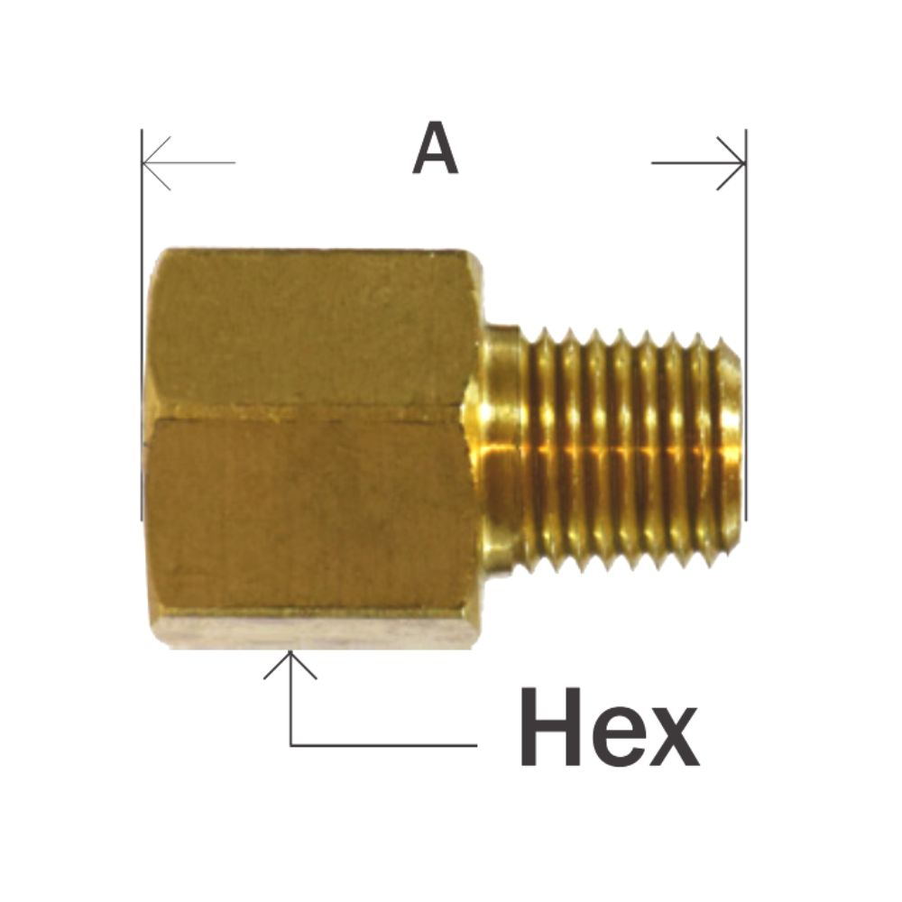 Brass Flare Fitting Female Flare×Male NPTF Adapter