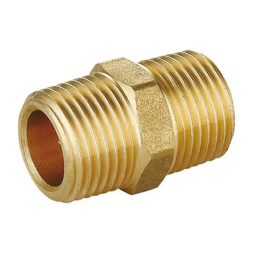 brass hex nipple