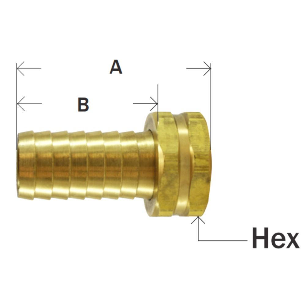 Brass Fittings Garden HoseNPSM Female Long Shank Fitting