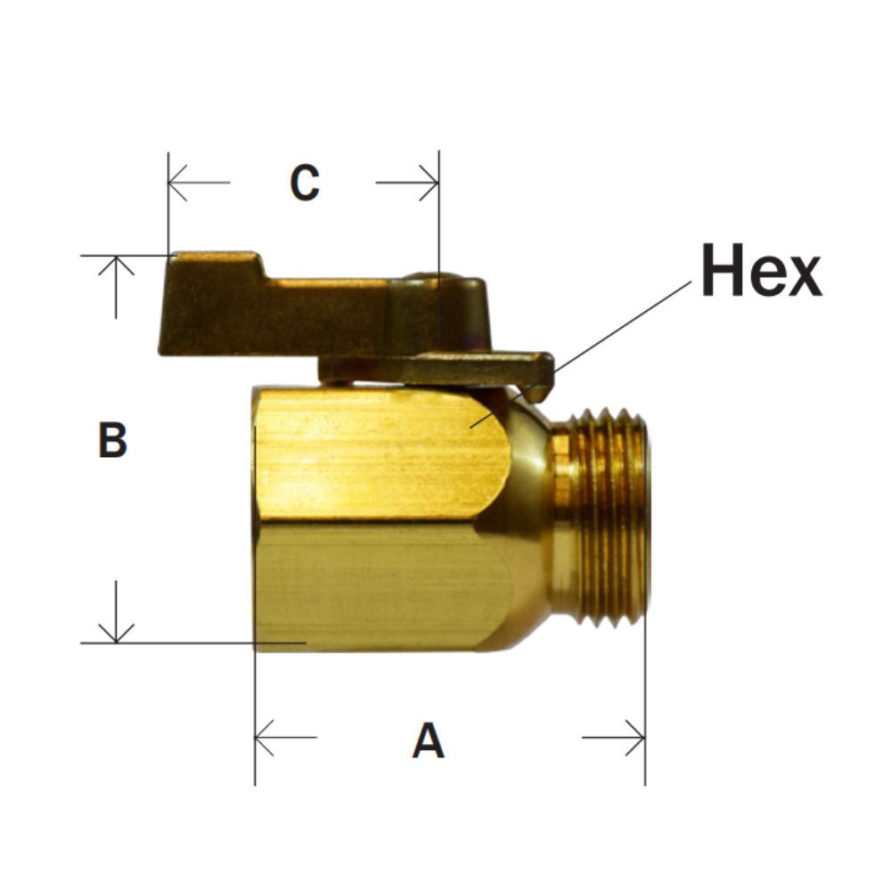 Brass Garden Hose ValveOne Way Brass Ball ValveFGH×MGH