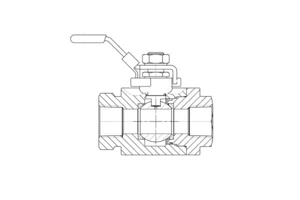 Reduced Port Ball Valve drawing