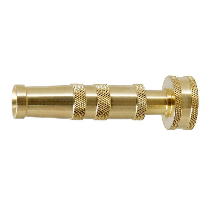 crossed garden hose brass nozzle