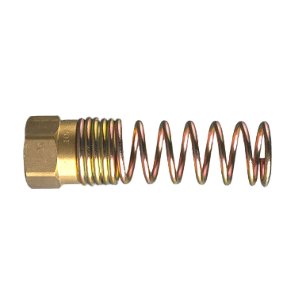 Brass Air Brake Reusable Fittings nut with spring