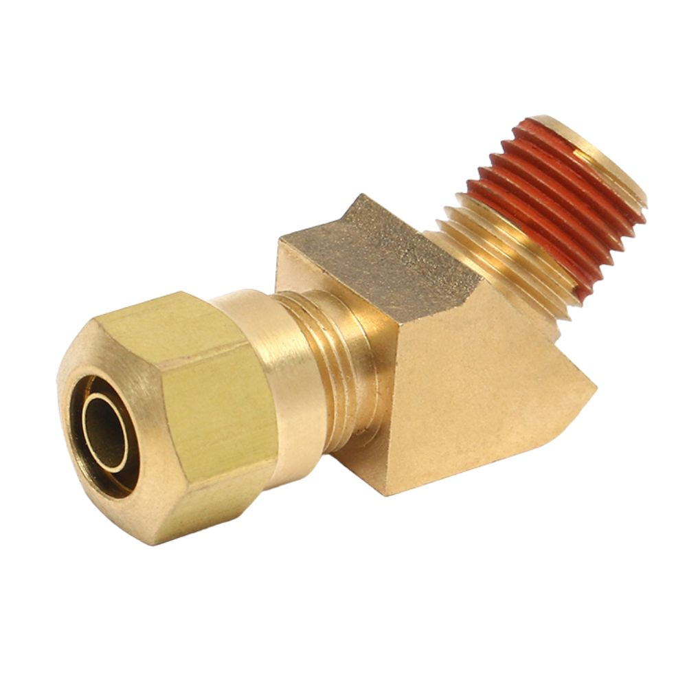 Brass Air Brake Tube Fitting - Nylon Tubing 45° Elbow