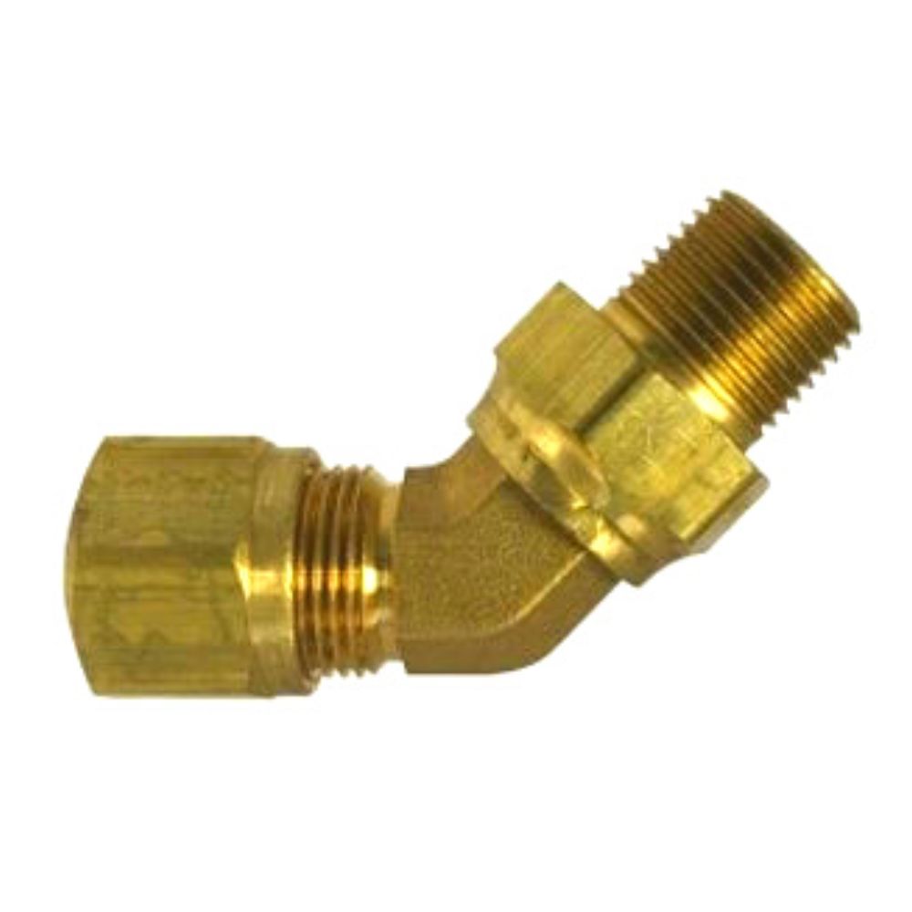 Brass Airline Compression Fittings 45degree swivel elbow