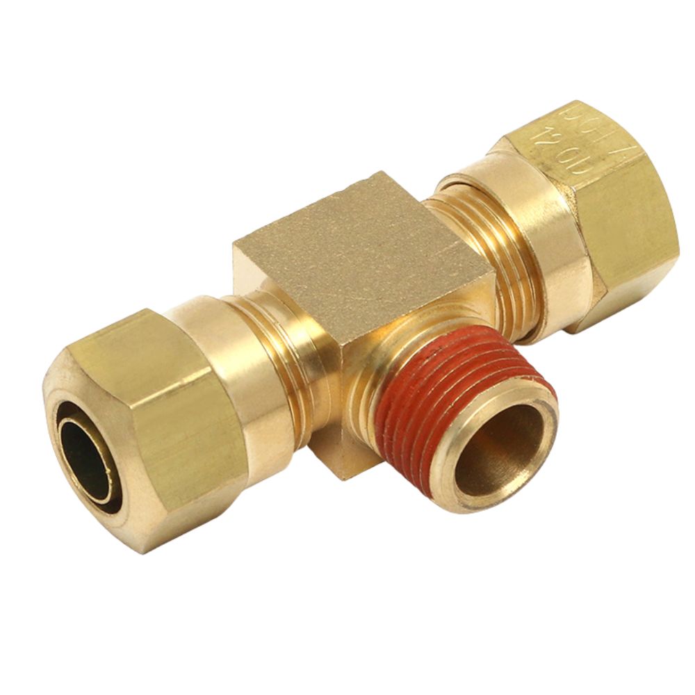 Brass Airline Compression Fittings Male Branch Tee