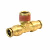 Brass DOT Tee Fittings - Male Branch Tee Push-in Fitting