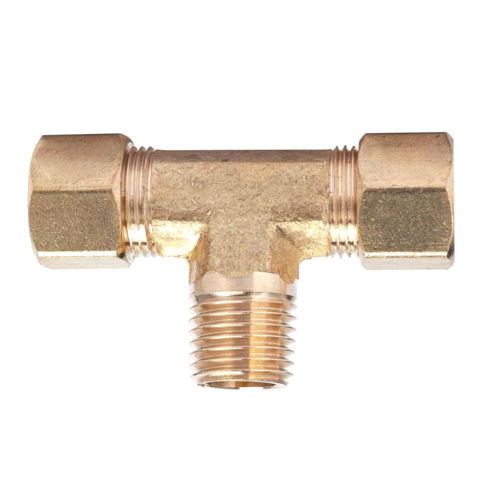 Brass Tee Compression Fitting male branch tee