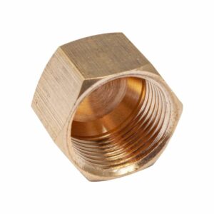 Brass compression nut and cap