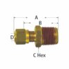 DOT Compression Air Brake Nylon Tubing Male Adapter