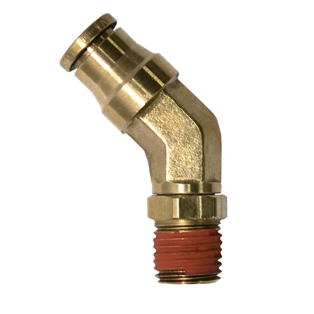 DOT Brass Air Fittings Male Swivel 45° Elbow Fitting