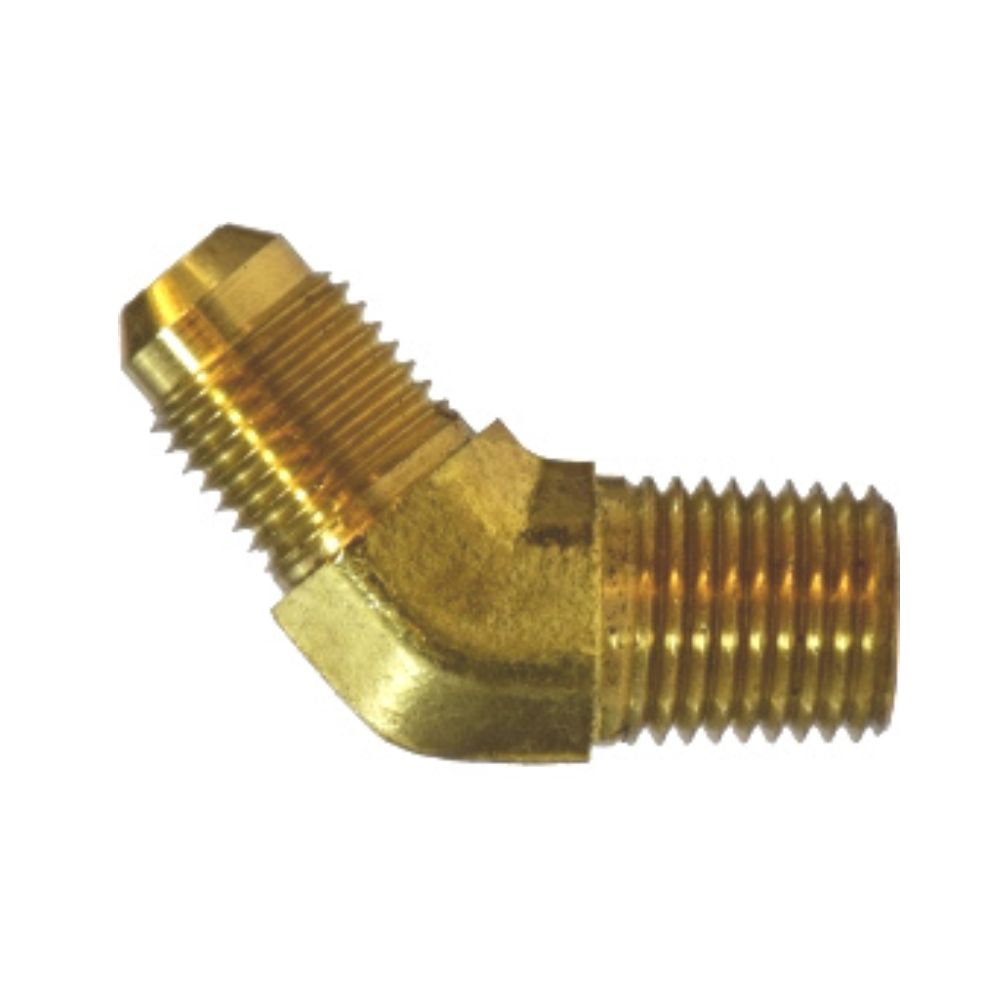 brass JIC adapters 45-degree elbow
