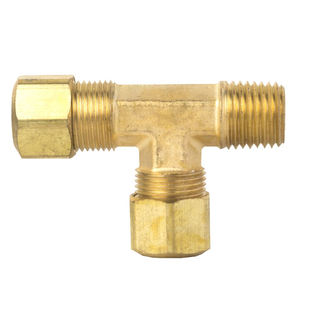 brass compression tube fittings male run tee