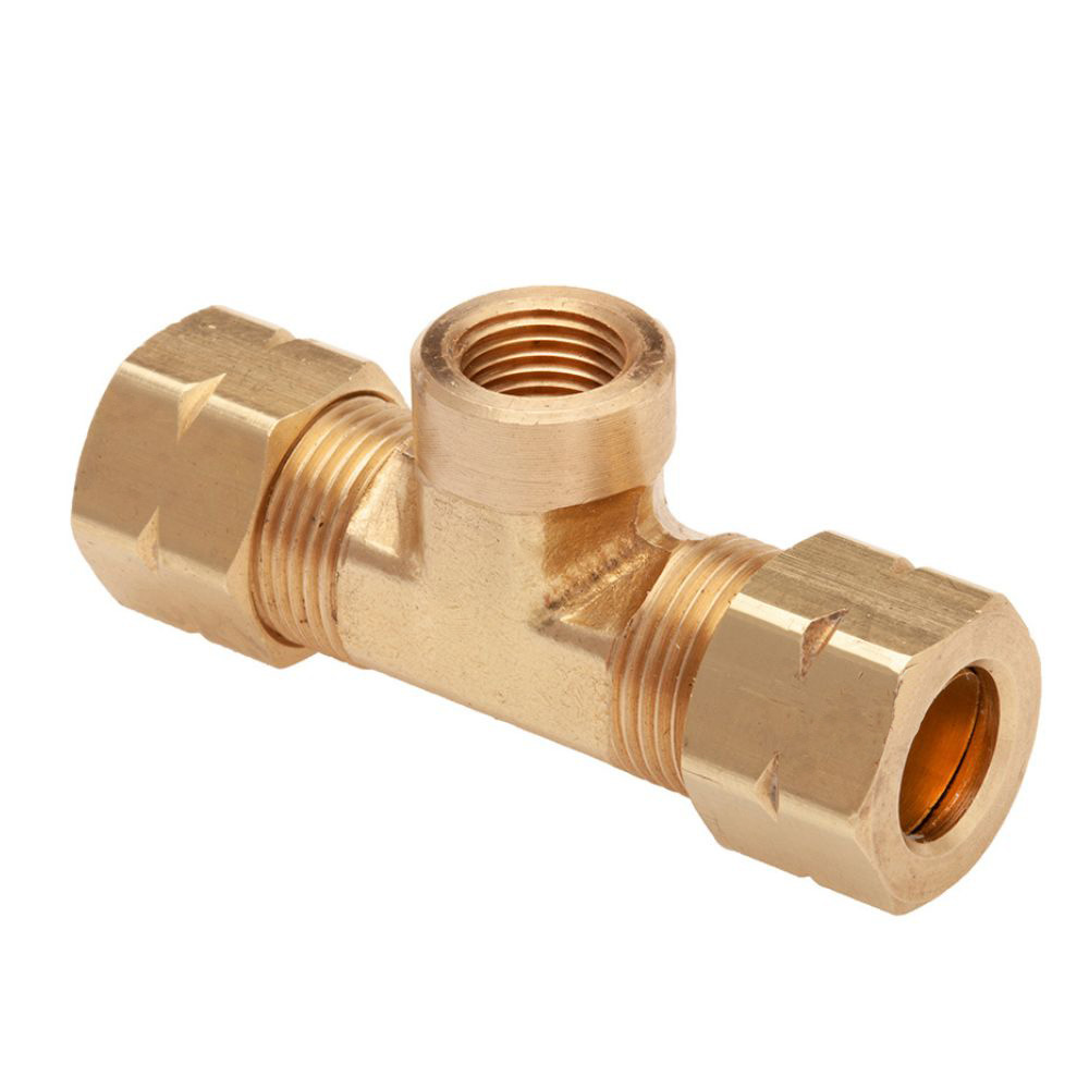 brass tee compression fittings female