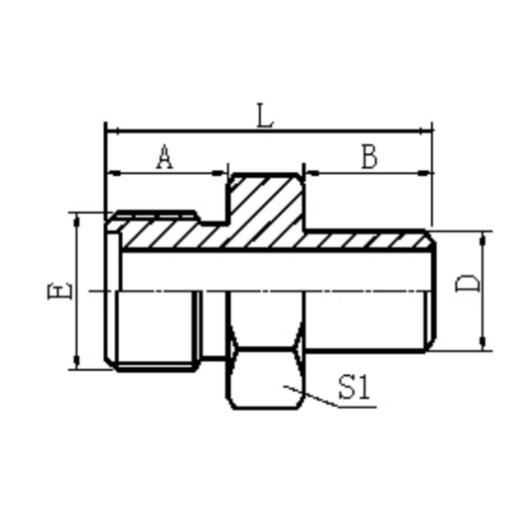 1EW metric O-ring adapter Topa