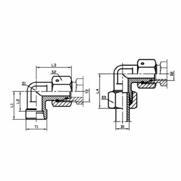 2C9/2D9 90° Compression Metric Fittings ManufacturerTopa