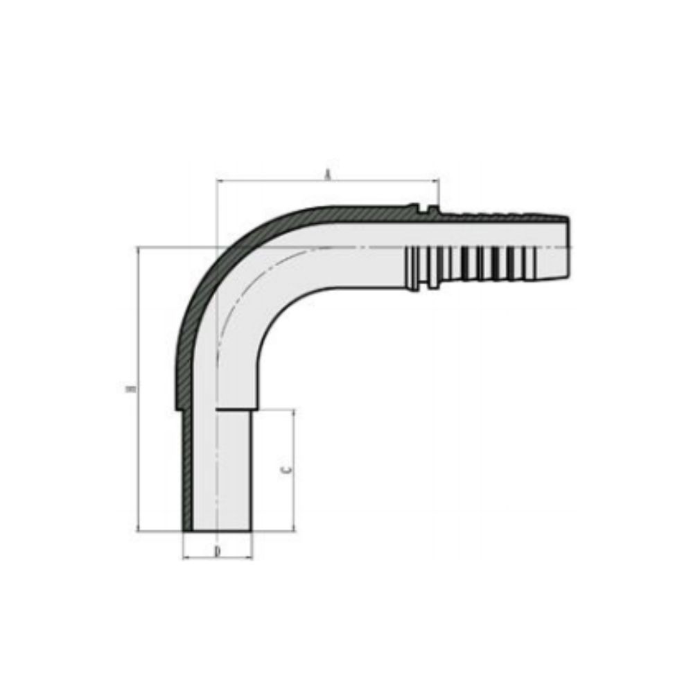 50091 90° Metric Standpipe Hose Fitting China Supplier-Topa