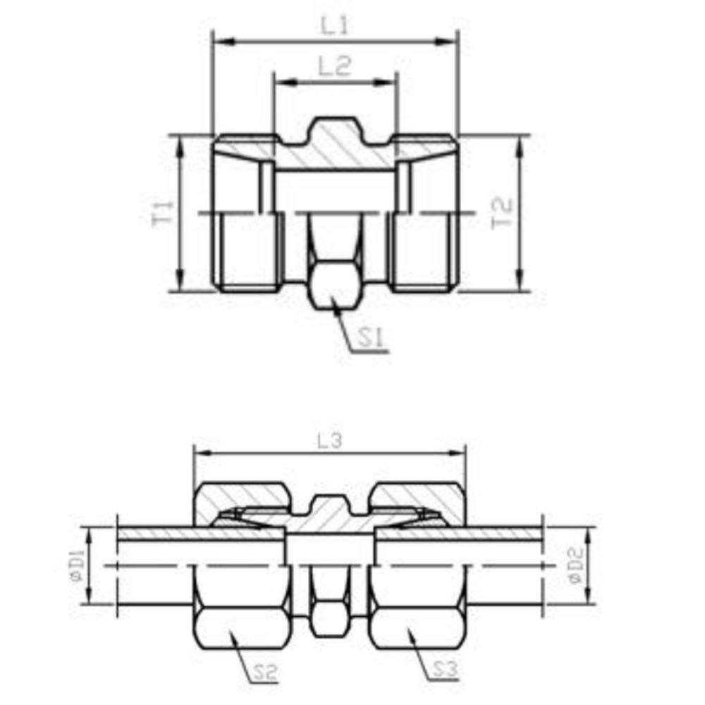 1C/1D Straight Metric Compression Fitting China FactoryTopa