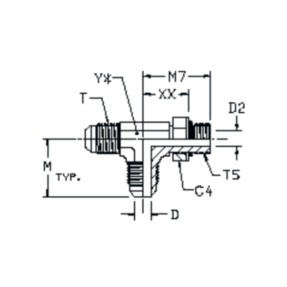 6804 SAE JIC FittingsMale Run Tee Fitting SupplierTopa