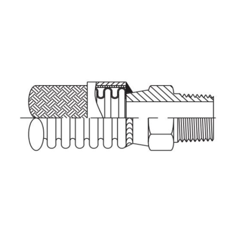NPT Thread Flexible Metal Hose Assembly Topa