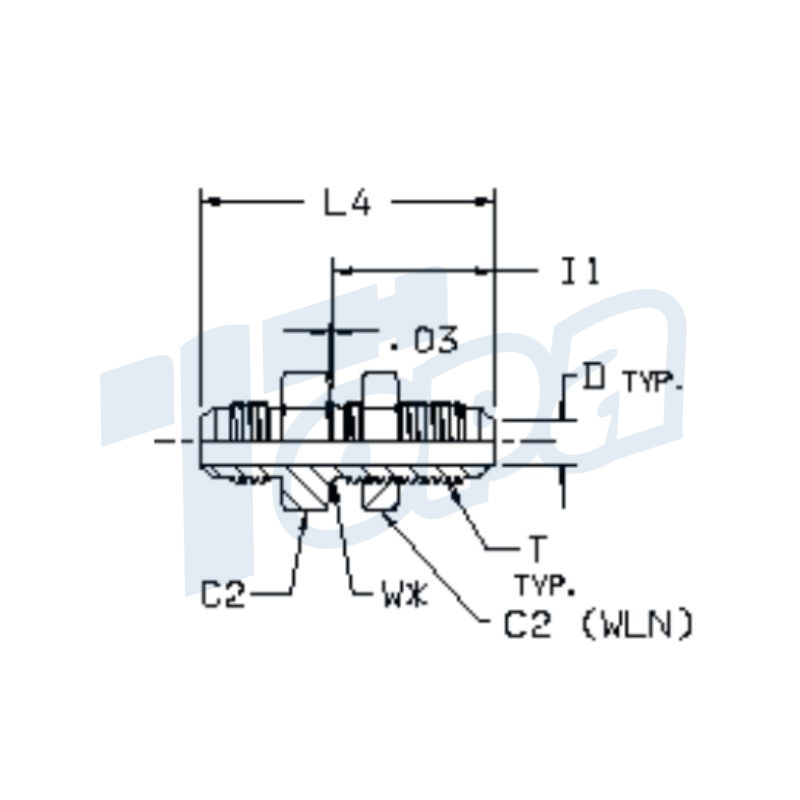 2700 Straight JIC Hydraulic Bulkhead Fittings Topa