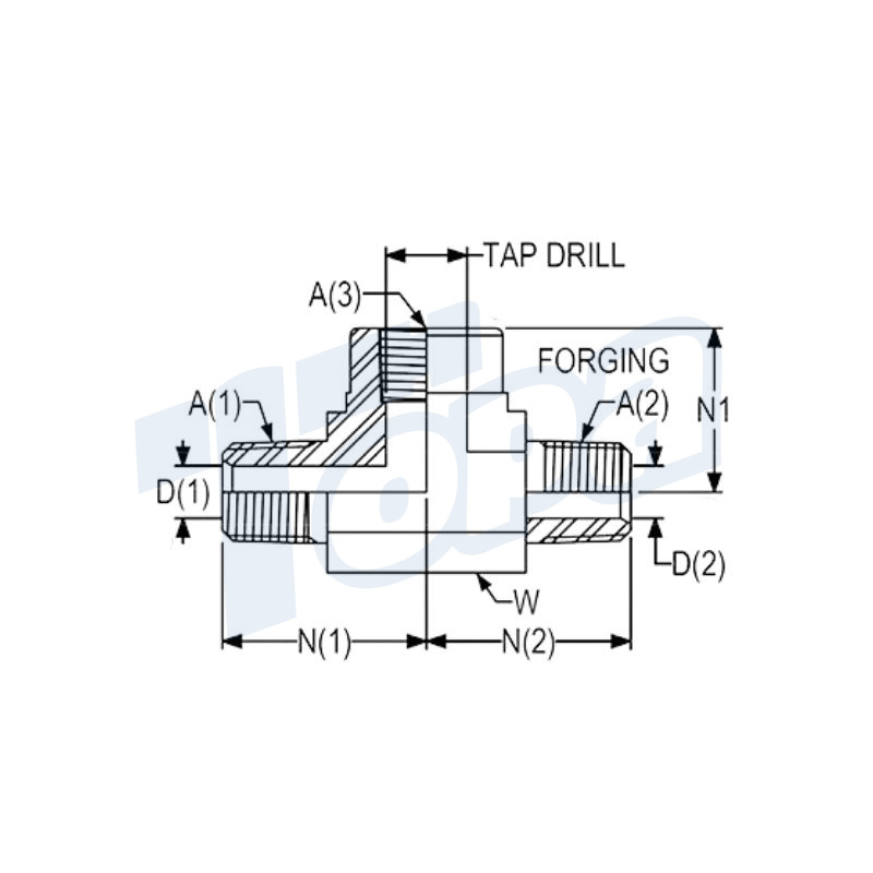 5601 NPT Hydraulic T Fitting Factory in China Topa