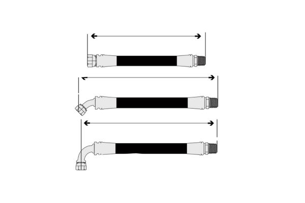 Hydraulic hoses sizes