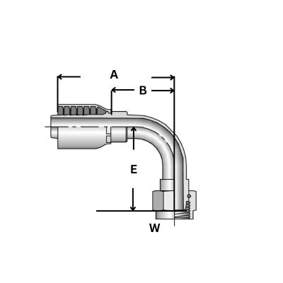 1B243 BSP Hydraulic crimp hose fittings catalog
