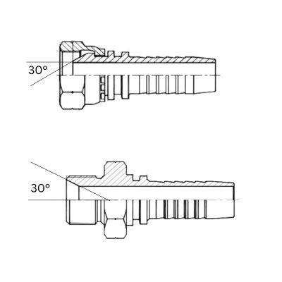 30° male and Female BSP Fittings Topa