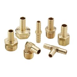 Brass barb hydraulic fitting